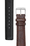 IWC-Style Alligator Embossed Leather Watch Strap in TABAC