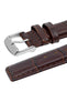 IWC-Style Alligator Embossed Leather Watch Strap in TABAC