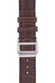 IWC-Style Alligator Embossed Leather Watch Strap in TABAC