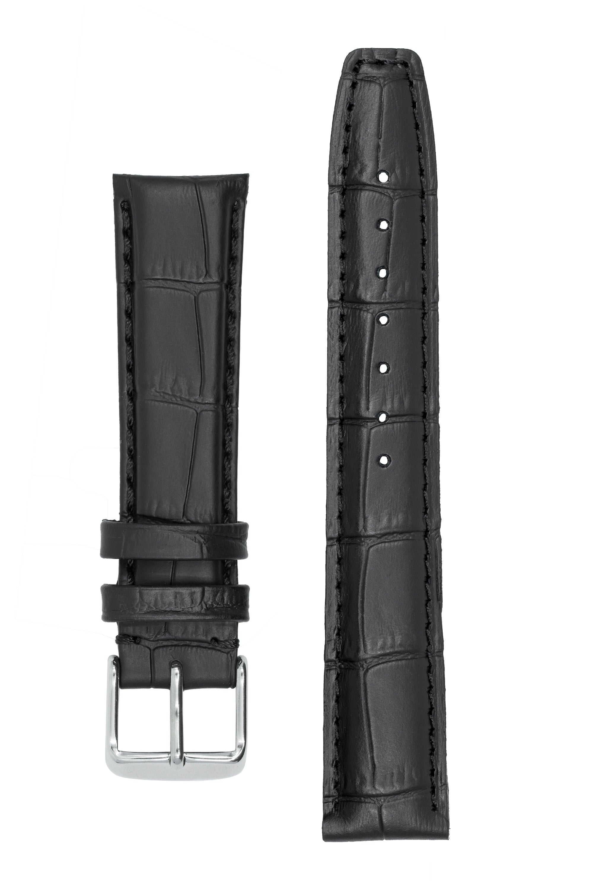 IWC Style Alligator Watch Strap in BLACK WatchObsession Watch