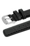 IWC-Style Alligator Embossed Leather Watch Strap in BLACK