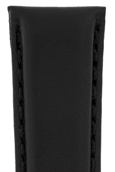 IWC-Style Calf Leather Watch Strap in BLACK