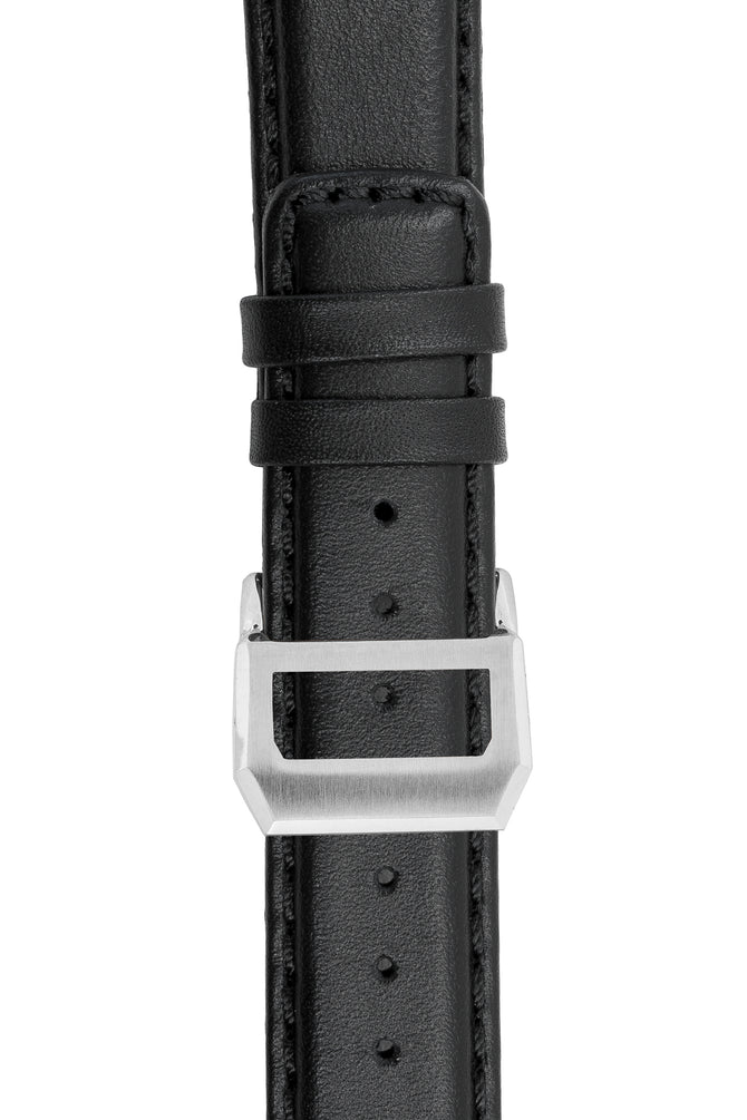 IWC-Style Calf Leather Watch Strap in BLACK