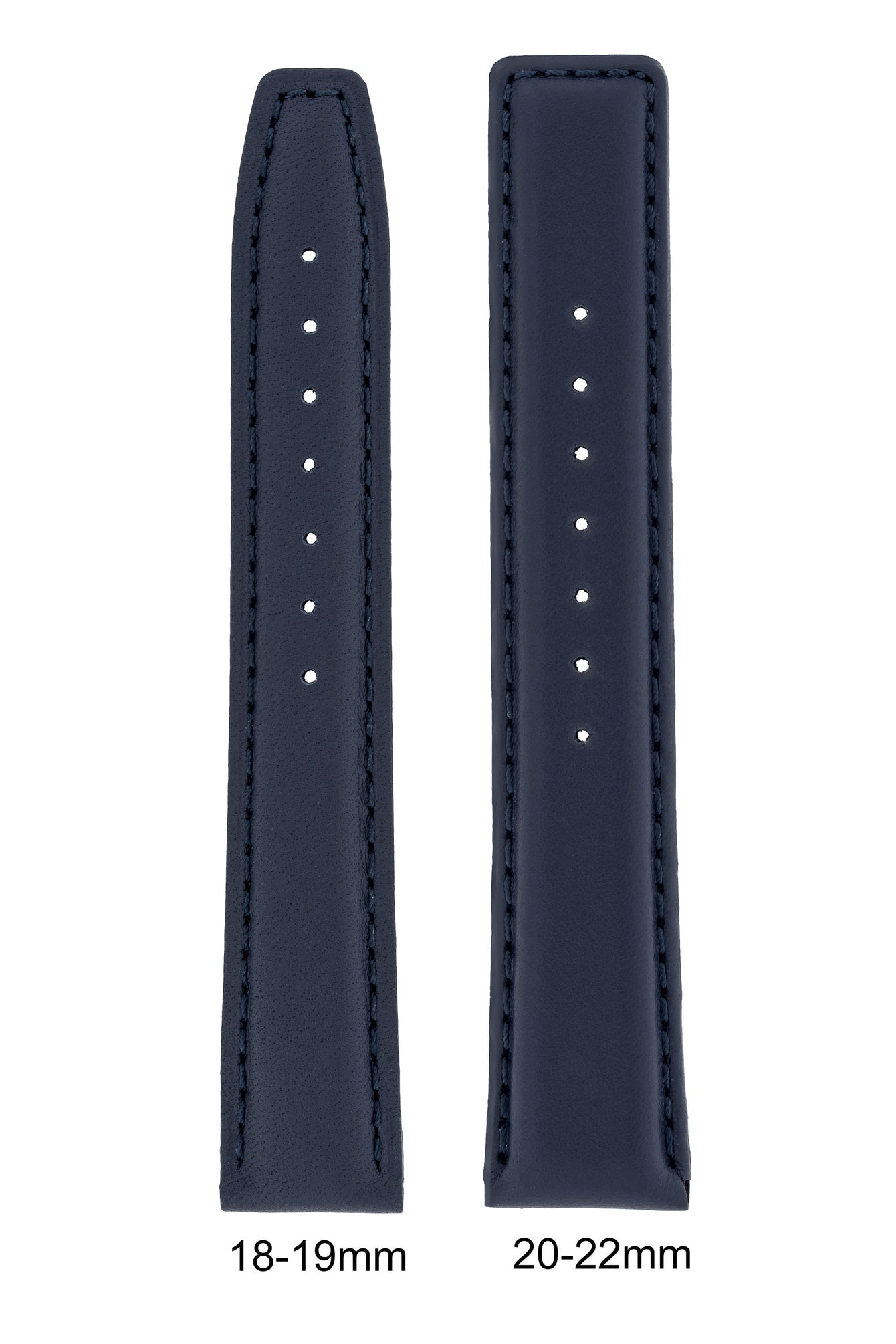 IWC-Style Calf Leather Watch Strap in BLUE