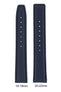 IWC-Style Calf Leather Watch Strap in BLUE