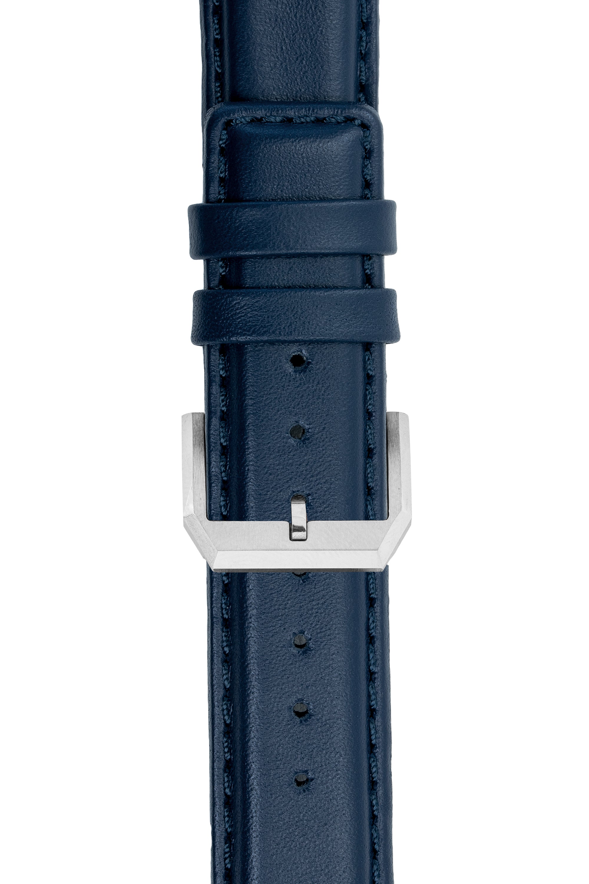 IWC Style Calf Leather Watch Strap in BLUE 18mm 16mm 115mm 75mm Standard Buckle