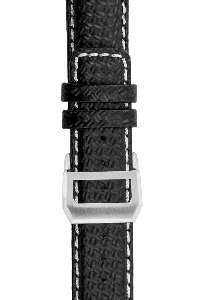 IWC-Style Carbon Embossed Watch Strap in BLACK
