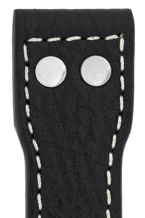 IWC Aviation Style Buffalo Leather Watch Strap BLACK WatchObsession