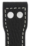 IWC-Style Aviation Buffalo Leather Watch Strap in BLACK