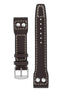 IWC-Style Aviation Buffalo Leather Watch Strap in BROWN