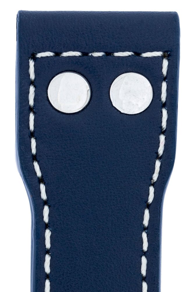 IWC-Style Aviation Calf Leather Watch Strap in BLUE