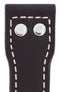 IWC-Style Aviation Calf Leather Watch Strap in DARK BROWN