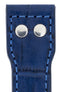 IWC-Style Aviation Alligator-Embossed Leather Watch Strap in BLUE