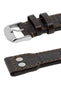IWC-Style Aviation Alligator-Embossed Watch Strap in DARK BROWN