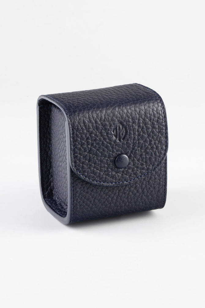 JPM Cubo Single Leather Watch Travel Case in BLUE