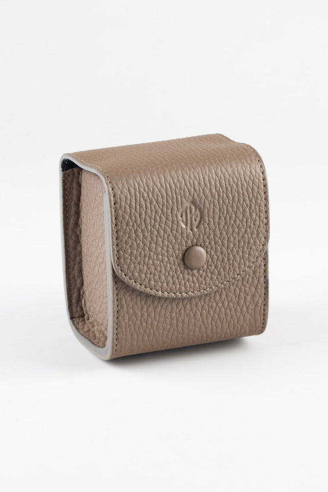 JPM Cubo Single Watch Travel Case in TAUPE