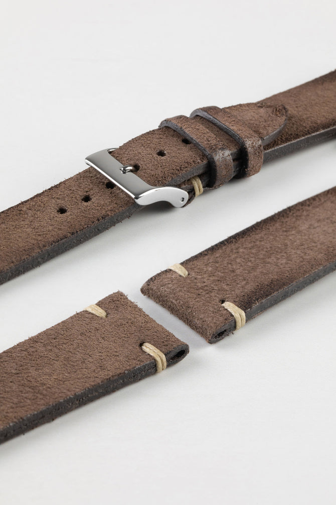 distressed leather watch strap 