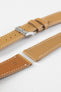 JPM Italian Elegant Print Leather Watch Strap in BEIGE