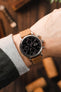 JPM Italian Elegant Print Leather Watch Strap in BEIGE