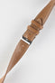 JPM Italian Elegant Print Leather Watch Strap in BROWN