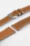 JPM Italian Elegant Print Leather Watch Strap in BROWN