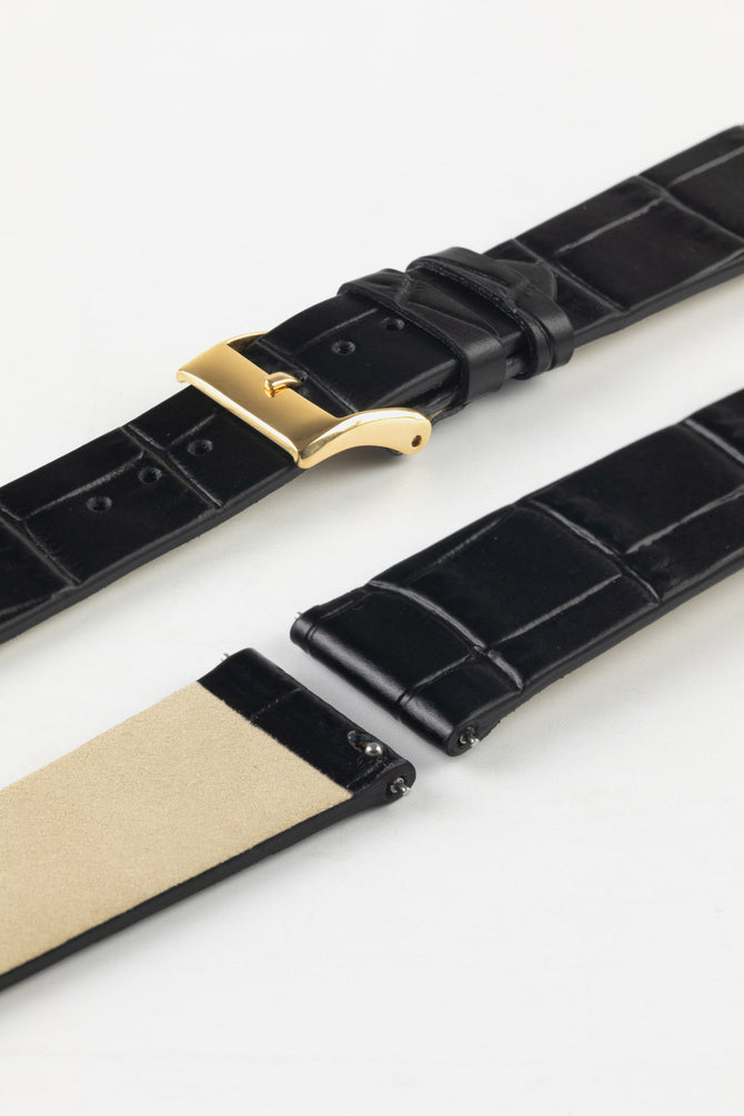 JPM Watch Strap with gold buckle