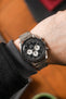 JPM Italian Distressed Tasso Leather Watch Strap in GREY