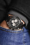 JPM Italian Shell Cordovan Watch Strap in BLACK