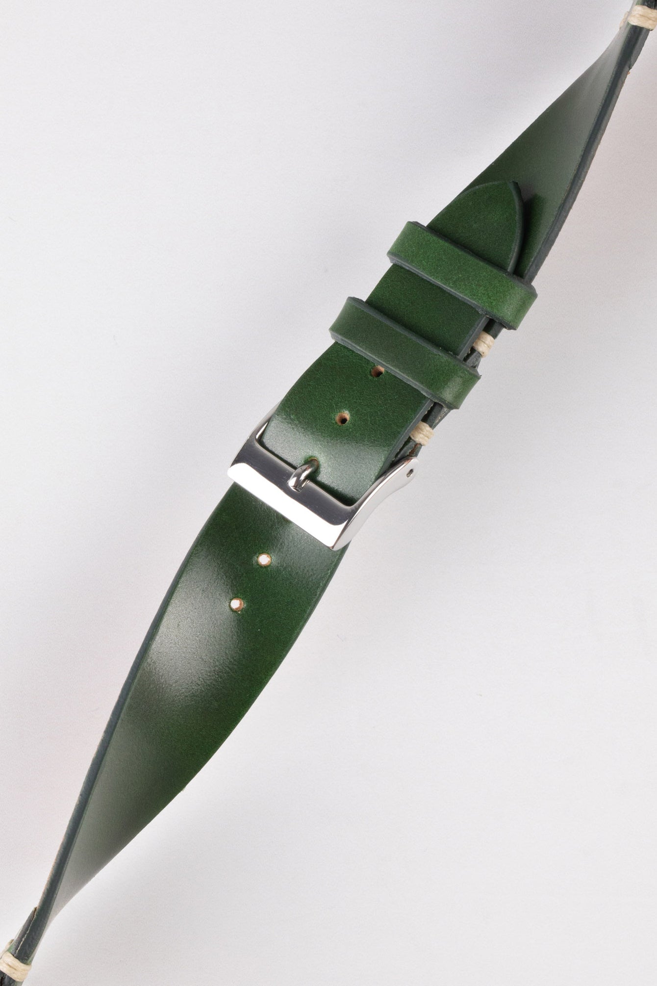 JPM Italian Shell Cordovan Watch Strap in GREEN