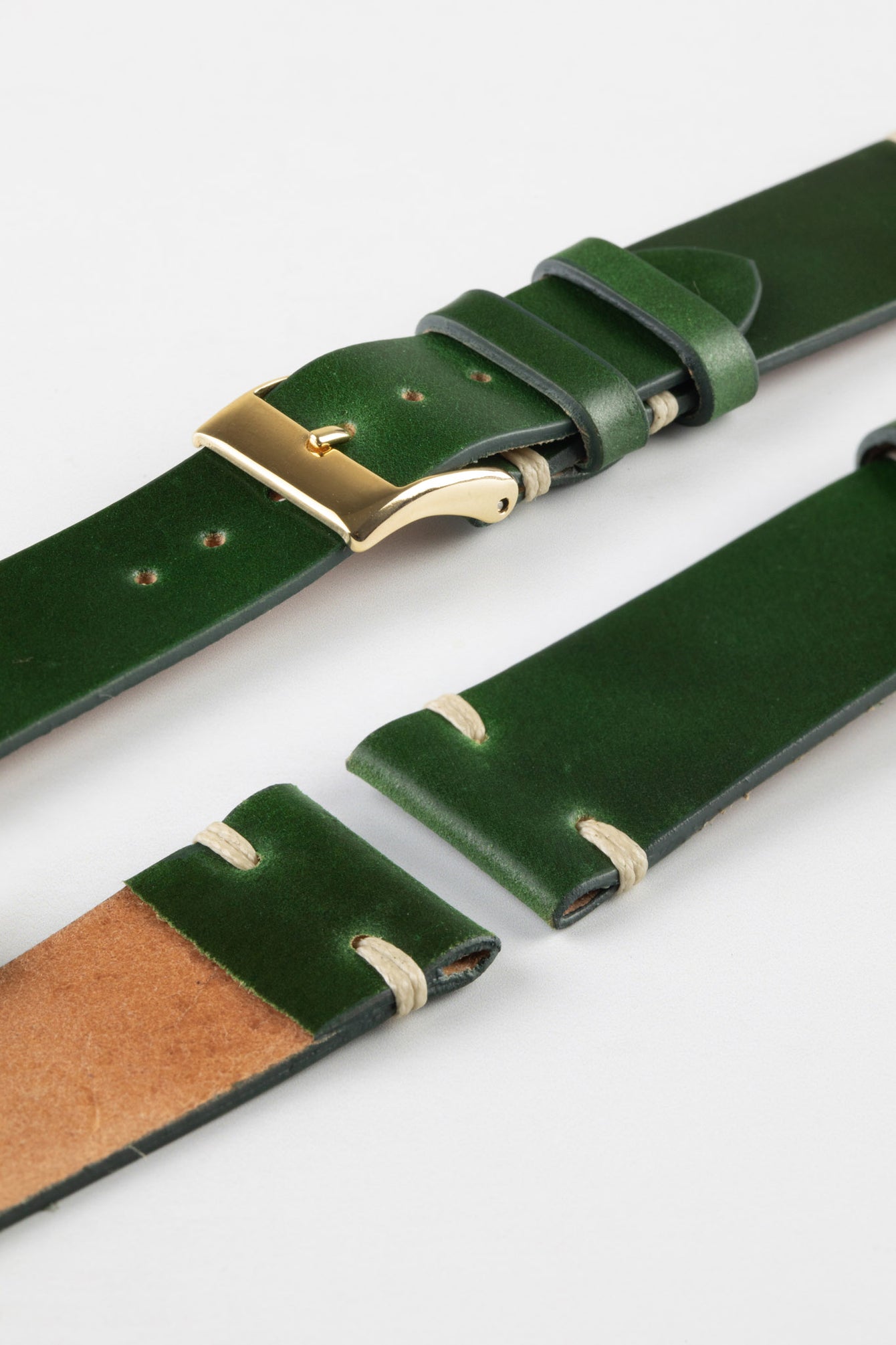 JPM Italian Shell Cordovan Watch Strap in GREEN