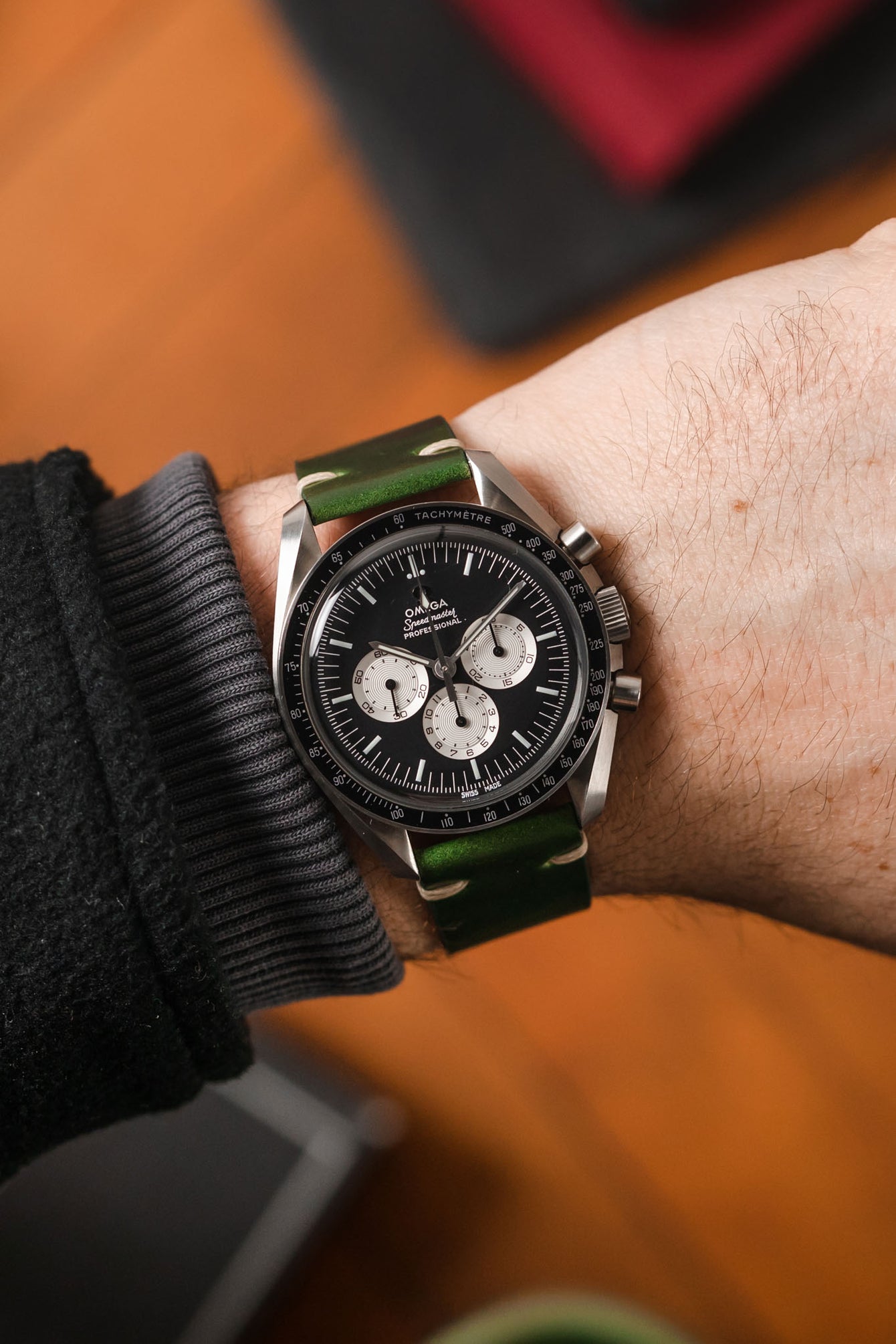 JPM Italian Shell Cordovan Watch Strap in GREEN
