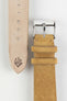JPM Italian Suede Leather Watch Strap in BEIGE