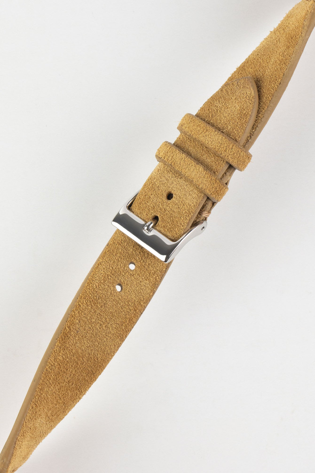 JPM Italian Suede Leather Watch Strap in BEIGE