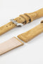 JPM Italian Suede Leather Watch Strap in BEIGE