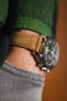 beige suede strap