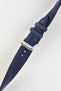 suede leather watch strap in blue
