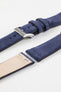 blue suede leather watch strap (buckle)