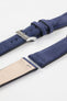 blue suede leather watch strap