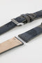 camo suede watch strap in blue