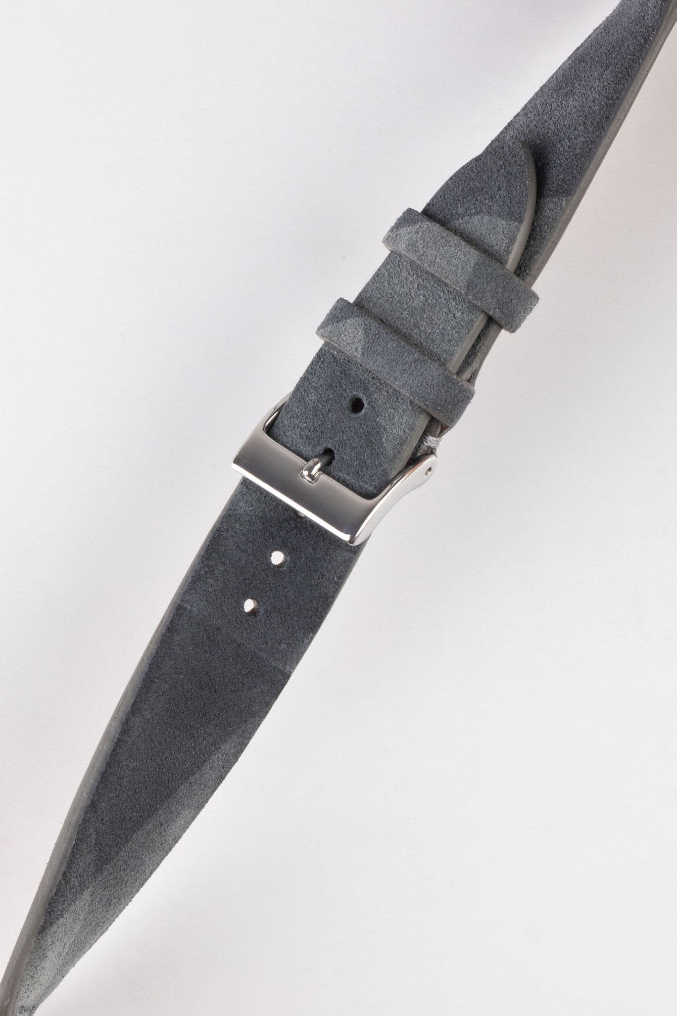 JPM Italian Suede Leather Watch Strap in GREY CAMOUFLAGE