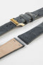 JPM Italian Suede Leather Watch Strap in GREY CAMOUFLAGE