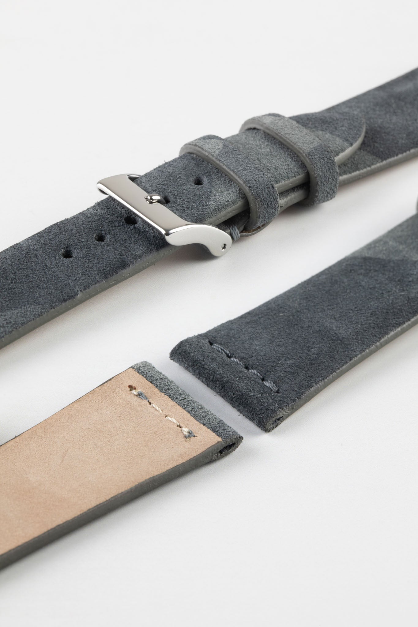 JPM Italian Suede Leather Watch Strap in GREY CAMOUFLAGE Watch Obsession