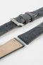 JPM Italian Suede Leather Watch Strap in GREY CAMOUFLAGE
