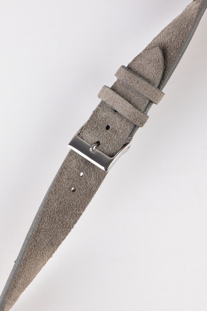JPM Italian Suede Leather Watch Strap in SPACE GREY