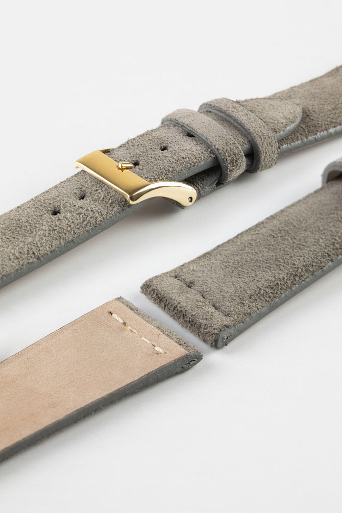 JPM Italian Suede Leather Watch Strap in SPACE GREY