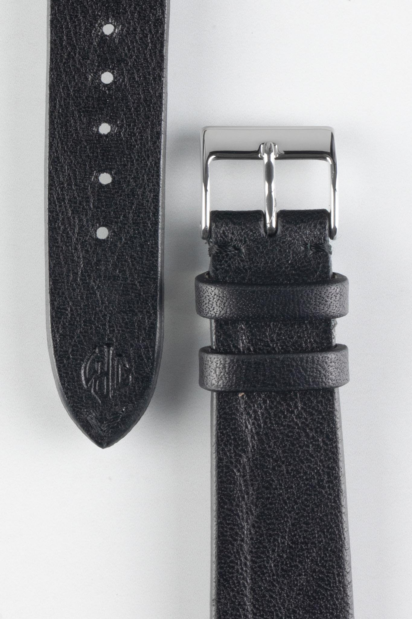 Black leather clearance watch band