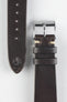 JPM Italian Vintage Leather Watch Strap in DARK BROWN