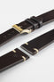 JPM Italian Vintage Leather Watch Strap in DARK BROWN