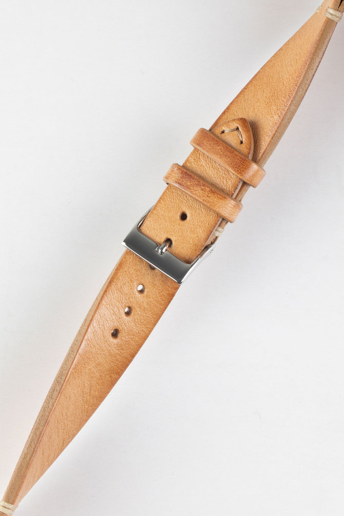 JPM Italian Vintage Leather Watch Strap in HONEY