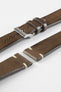 JPM Italian Vintage Leather Watch Strap in TABAC BROWN